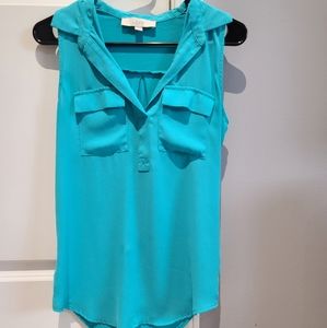 Teal Sleeveless Loft Top
